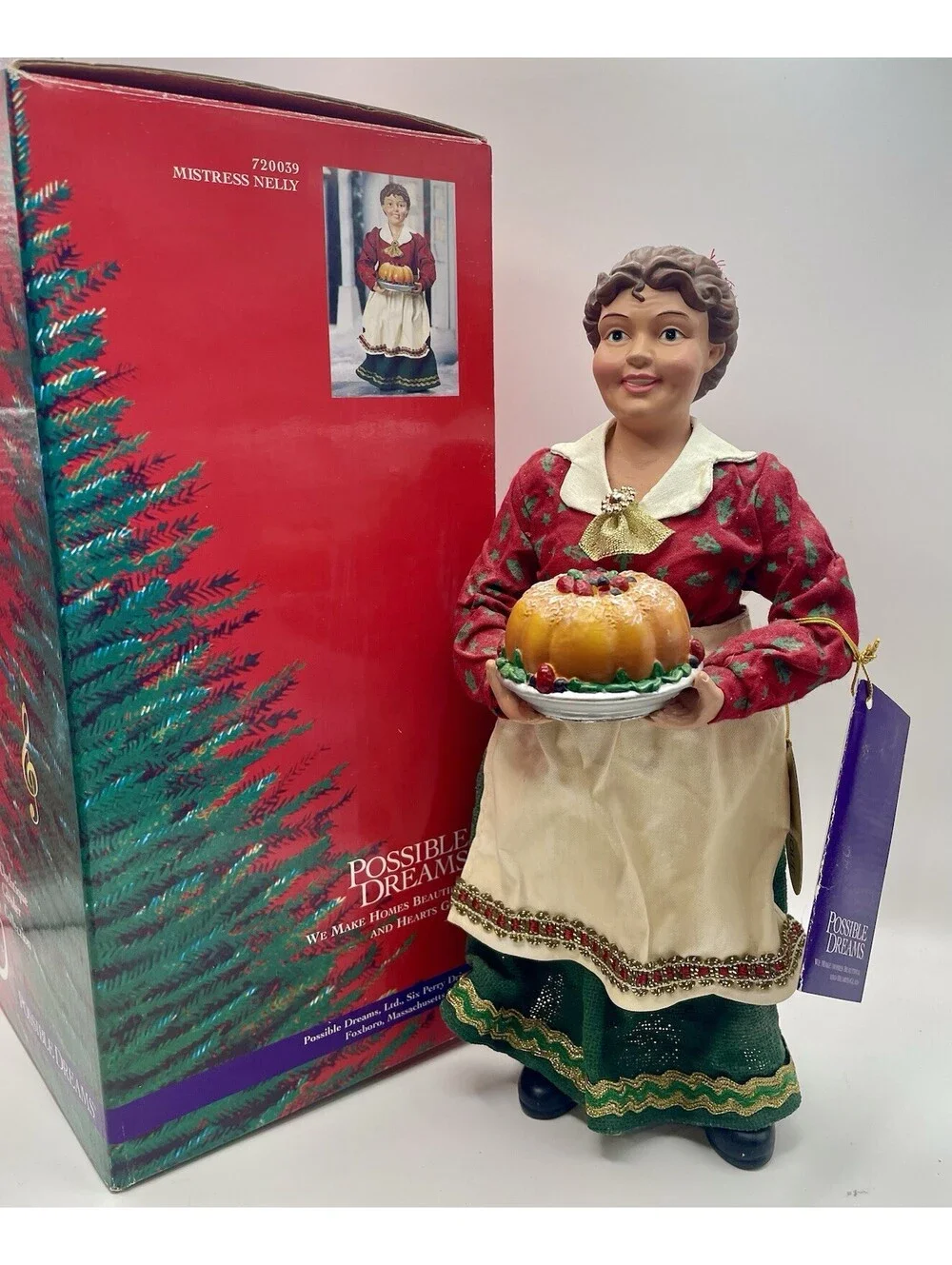 Clothtique Possible Dreams 2002 Mistress Nelly #720039 Caroler Collection W/ Box